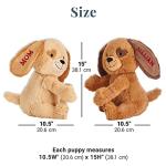 Let's Make Memories Personalized Hugging Plush Puppies - Dog Stuffed Animal - Puppy Love - for Couples - for Him - for Her