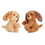 Let's Make Memories Personalized Hugging Plush Puppies - Dog Stuffed Animal - Puppy Love - for Couples - for Him - for Her
