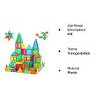 Bmag Magnetic Tiles Toys for Kids, Starter Set 3D Magnet Building Blocks Construction Playboards, STEM Learning Educational Toddlers Toy Gift for 3+ Year Old Boys and Girls