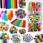 Arts and Crafts Supplies Kit for Kids - Boys and Girls Age 4 5 6 7 8 Years Old - Toddler Art Set Activity Materials - Great for Preschool and Kindergarten Crafting Project - Carl & Kay