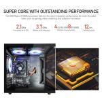 suevery Gaming PC AMD Ryzen5 3500U Quad-Core Processor（UP to 3.7GHz）,16GB DDR4 RAM, 512GB NVMe SSD, AMD Radeon Vega 8 Graphics,Windows 11 Home Desktop Computers Black