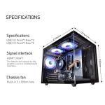 suevery Gaming PC AMD Ryzen5 3500U Quad-Core Processor（UP to 3.7GHz）,16GB DDR4 RAM, 512GB NVMe SSD, AMD Radeon Vega 8 Graphics,Windows 11 Home Desktop Computers Black