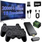 Upgrade Wireless Retro Game Console Stick, ZeroStory Retro Video Game Console Stick Built in 20000+ Games with 15 Emulators, 4K HDMI Output with 2 2.4G Wireless Controllers (64GB Memory Card)