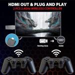 Upgrade Wireless Retro Game Console Stick, ZeroStory Retro Video Game Console Stick Built in 20000+ Games with 15 Emulators, 4K HDMI Output with 2 2.4G Wireless Controllers (64GB Memory Card)