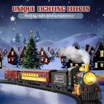 UNIH Train Set,Electric Train Toys with Smoke,Lights & Sounds,Toy Train with Steam Locomotive Engine,Luminous Passenger Car & Tracks,Christmas Train Toys for Boys Kids 3 4 5 6 7 8+ Year Old Gifts