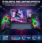 Gammeefy JC200 Switch Controller - Hall Effect One-Piece Wireless Switch Joypad (No Drift, No Deadzone) with 9 Color Lights for Nintendo Switch and Switch OLED