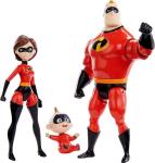 Disney Pixar Incredibles Storyteller 3 Action Figure Pack, Mr Incredible, Elastigirl and Jack-Jack, Battle for The City Gift Pack