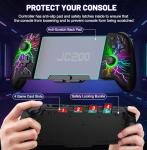 Gammeefy JC200 Switch Controller - Hall Effect One-Piece Wireless Switch Joypad (No Drift, No Deadzone) with 9 Color Lights for Nintendo Switch and Switch OLED