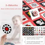 beiens High Contrast Baby Flashcard, 80 Pcs 160 Page Black White Colorful Visual Stimulation Learning Activity Card for Babies Ages 0-3-6-12-36 Months, 5.5'' x 5.5'' Newborn Infants Toys Gift