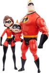 Disney Pixar Incredibles Storyteller 3 Action Figure Pack, Mr Incredible, Elastigirl and Jack-Jack, Battle for The City Gift Pack
