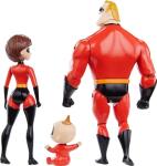 Disney Pixar Incredibles Storyteller 3 Action Figure Pack, Mr Incredible, Elastigirl and Jack-Jack, Battle for The City Gift Pack