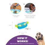 Outward Hound Nina Ottosson Paw N' Play Interactive Dog Treat Puzzle, Level 2 Intermediate Dog Enrichment Dog Toy, Blue, Small