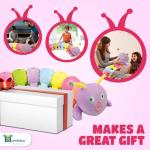 Bundaloo Jumbo Musical Caterpillar Plush Toy - Plays Fun Songs and 8 Musical Key Notes | for Children & Toddlers