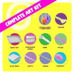 Glow in The Dark Marble Paint Kit for Kids - Water Marbling Painting Art Set for Boys & Girls Ages 6, 7, 8, 9, 10, 11, 12 Year Old - Kid Crafts Birthday Gifts Toys - Arts Craft Activities Gift