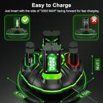 Rechargeable Battery Pack for Xbox Controller, （4x4800mWh)4x2000mAh Rechargeable Batteries for Xbox Controller Charger Station for Xbox One/Xbox Series X|S/Xbox One S|X/Xbox One Elite Controllers