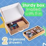 3000+ Pcs Arts and Crafts Supplies for Kids - Kids Craft kit for Boys & Girls - The Ultimate Craft Box Set with 99 Activities Book for Ages 4-6, 6-8, 8-12
