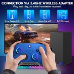 Choopp Xbox Controller, 2.4GHz Wireless Xbox Controller, Xbox One Controller with 1000mAh Battery, Programmable, Turbo Function, 4 Lighting Modes, for Xbox Series X|S, Xbox One X|S, Xbox One, PC