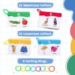 SmarLearnio Alphabet Flash Cards,ABC Letter Flash Cards for Toddlers Ages 2 3 4 5 Years Old,Educational Reading Phonics Flashcards Preschool Kindergarten Classroom Learning Activities,Speech Therapy