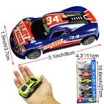 Himeeu Pull Back Racing Cars Die cast Race Car Vehicles,3 Inch Metal Friction Powered Car Toys for Toddlers, Set of 5 (Racing Cars)