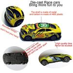 Himeeu Pull Back Racing Cars Die cast Race Car Vehicles,3 Inch Metal Friction Powered Car Toys for Toddlers, Set of 5 (Racing Cars)