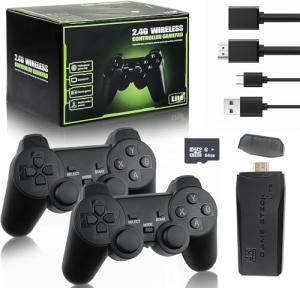 M8 Retro Game Stick - Revisit Classic Games with Built-in 9 Emulators, 20,000+ Games, 4K HDMI Output, and 2.4GHz Wireless Controller for TV Plug and Play
