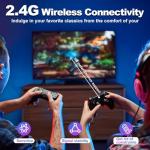 M8 Retro Game Stick - Revisit Classic Games with Built-in 9 Emulators, 20,000+ Games, 4K HDMI Output, and 2.4GHz Wireless Controller for TV Plug and Play