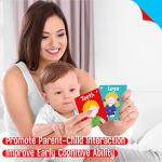 50 PCS Kid First Cognitive Flashcards,Double Sided Printed 7 in 1 Colorful Cards Alphabet,Numbers, Foods,Animals,Shapes,Colors with 3 Reclosable Rings,Learning Tool for Pre-K Kindergarten Toddlers