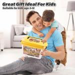 FLY2SKY Toys for 3 4 5 6 7 8 Year Old Boys 7 in 1 Take Apart Toys with Electric Drill Take Apart Truck Toys Construction Set DIY Engineering Building Toy Push & Go STEM Toy Gift for Boys Toys Age 6-8