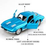 TOKAXI 1/36 Scale 1963 Chevy Corvette Diecast Cars Models,Pull Back Vehicles Toy Cars,Cars Gifts for Boys Girls
