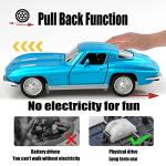 TOKAXI 1/36 Scale 1963 Chevy Corvette Diecast Cars Models,Pull Back Vehicles Toy Cars,Cars Gifts for Boys Girls