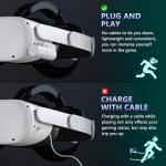 Saqico Battery Pack for Oculus Quest 2, 5000mAh Head Strap Battery Pack Compatible with Oculus/Meta Quest 2 Lightweight and Portable VR Extend Power Accessories for Extra 2-4H Playtime