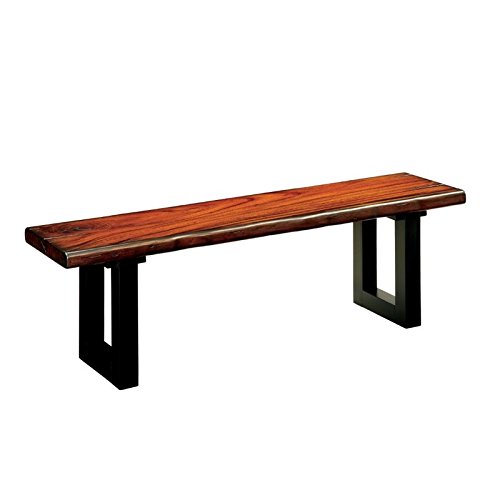 Wooden Dining Bench in Tobacco Oak by Furniture of America