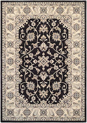 Ebony Rosetta Area Rug - 7'10" x 11'2