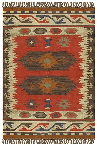 Reversible Multicolor Kilim Area Rug 12"x18