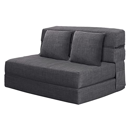 60" Futon Sleeper Chair Bed with Memory Foam