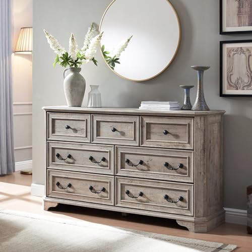 T4TREAM Farmhouse 7 Drawer Dresser, Vintage Design306554210