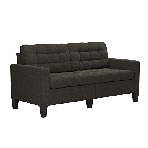 Elegant Grey Upholstered Sofa for Living Room Decor