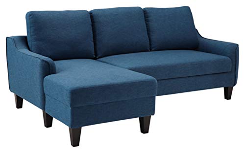 Ashley Jarreau Modern Blue Sectional Sleeper Sofa with Chaise