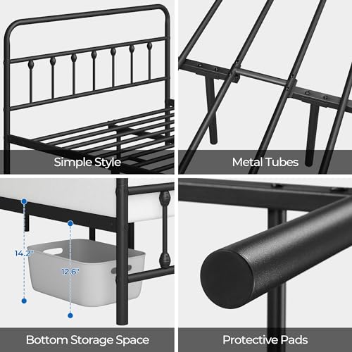 Yaheetech Queen Size Metal Platform Bed Frame Black