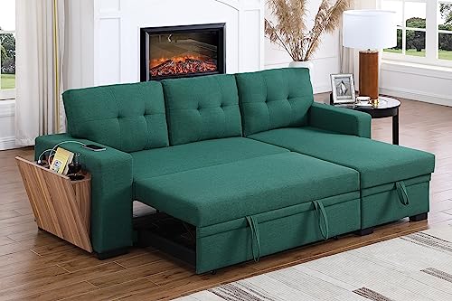 Reversible Sleeper Sectional Sofa with Pull Out Bed