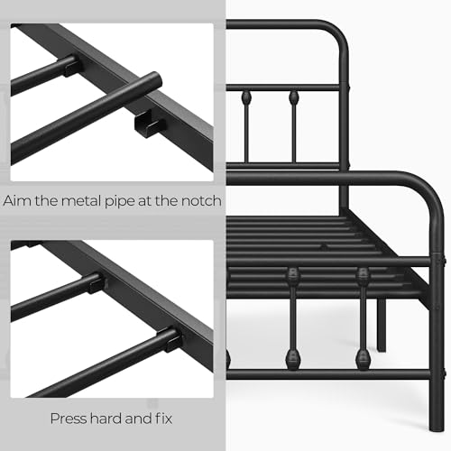 Yaheetech Queen Size Metal Platform Bed Frame Black