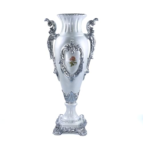 35.4" White Tall Floor Vase for Living Room