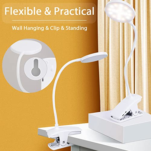 Portable Clip-On Light: 3 Color Mini Desk Lamp