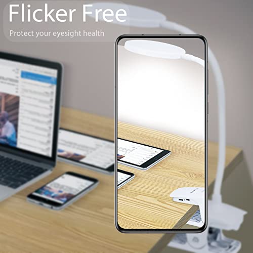 Portable Clip-On Light: 3 Color Mini Desk Lamp