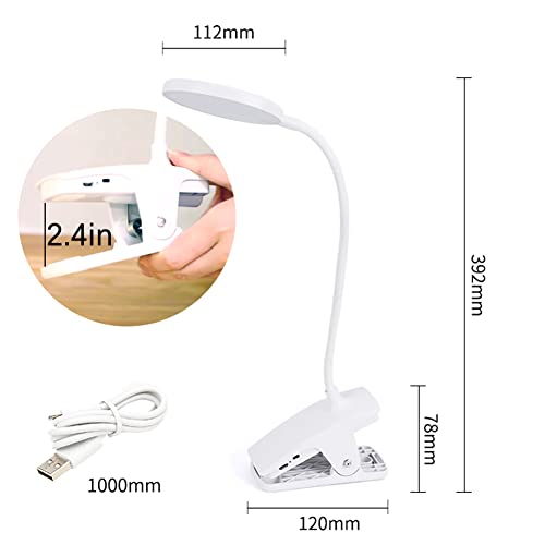Portable Clip-On Light: 3 Color Mini Desk Lamp