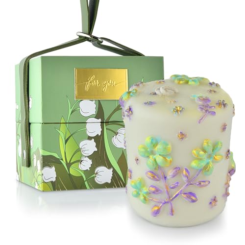 Handmade Misty Grey & Gold Scented Natural Candles