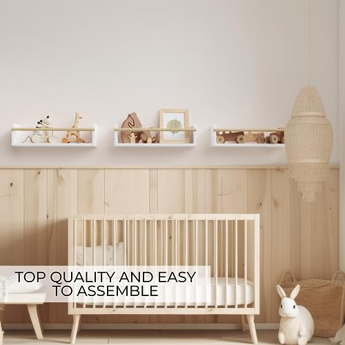 Set of 3 Beautiful Floating Shelves for Nursery