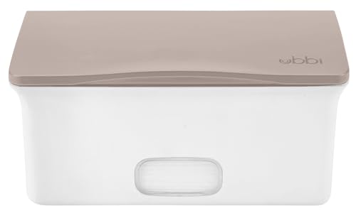 Ubbi Baby Wipes Dispenser with Secure Seal, Taupe