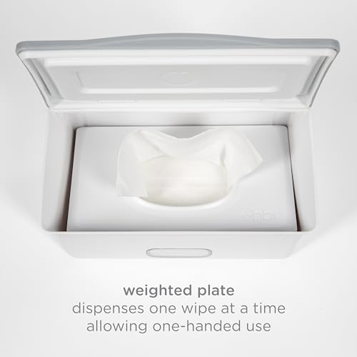 Ubbi Baby Wipes Dispenser with Secure Seal, Taupe