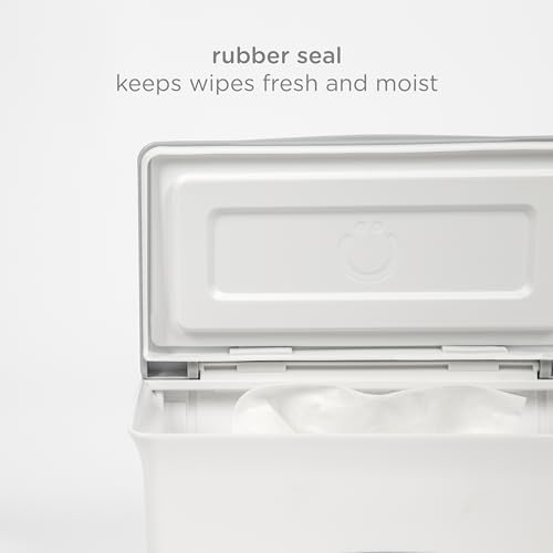 Ubbi Baby Wipes Dispenser with Secure Seal, Taupe